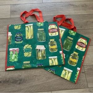 Homegoods TJMaxx Marshalls Viral Pickle Assortment Tote Bags Set of 2 NWOT